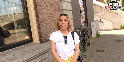 Dutch woman tourist picked up in Germany and fucked without a condom