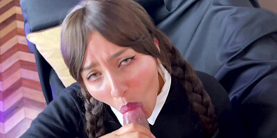 Wednesday revved out to be a excellent dinky dickblower and she loves anal invasion bang-out with jism inwards.