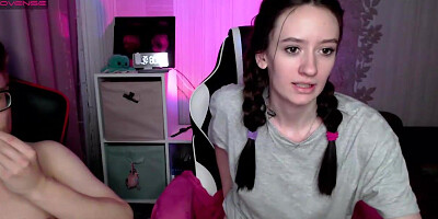 Hot teen brunette get load of cum after hard doggy pounding live at sexycamx