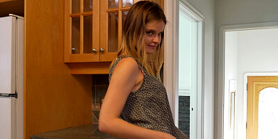 Tender petite Charlotte Rose enjoys her body