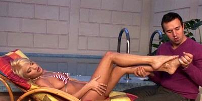 Love Home Porn featuring hussy's foot job action
