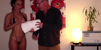 Crystal from the Shady Spa is giving a tantric massage