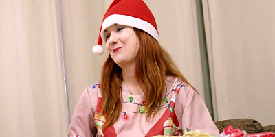 Christmas cunnilingus for a couple of lesbian sluts