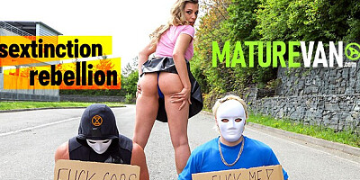 Mature Van - pick up action
