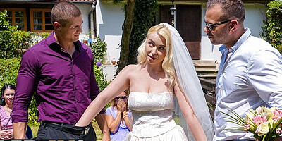 Outdoor clip with attractive Vera Jarw from Bride 4K