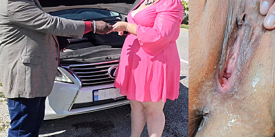 Mobile mechanic stop to give assistance with broken down car, but he ended up filling my pussy with his cum