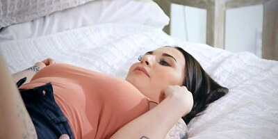 Excited brunette allows man with robocock to get it on with her