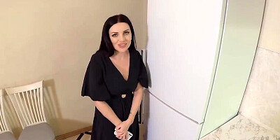 Luna Roulette sucking the stepson and getting naked