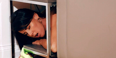 MOMMY'S BOY - Stuck Nanny Riley Jacobs Is Destroyed By Her Boss' Fat Cock While His Wife Is Close By