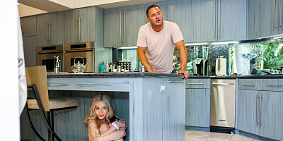 Petite chick Emma Rosie is brutally fucked by a stepdad