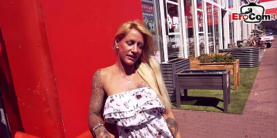 German blonde Street Slut Fuck date in Public