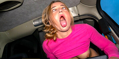 Fake Taxi Blonde French babe swallows every drop of cum from a big cock