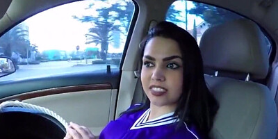 big tits latina teen fucked by stranger in car for cash pov