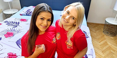 Serina Gomez and Kristy Waterfall's side fuck dirt by Immoral live