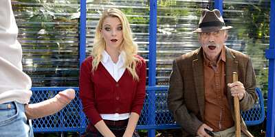 Slutty schoolgirl Riley Star gets fucked on the bus station