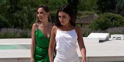 Three kinky women are getting one stiff dick to share