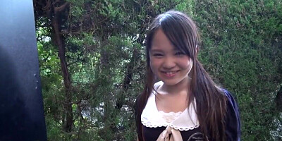 Cute Asian maid is sucking a dick in point of view