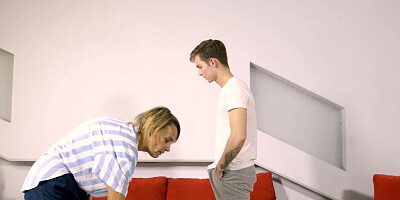 Mature blonde woman is the best cure for a horny teen