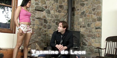 Eric and Yasmine's open mouth cumshot porn