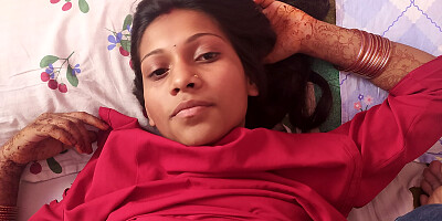 Hot Slim wife ko dost ke sath share kiya - Newley married wife threesome sex