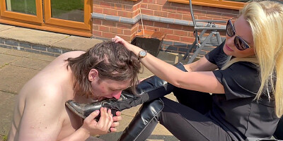 Licking Mistresss Muddy Boots Clean