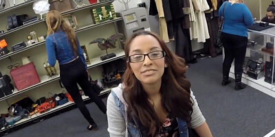 Broke college student getting fucked in the pawn shop