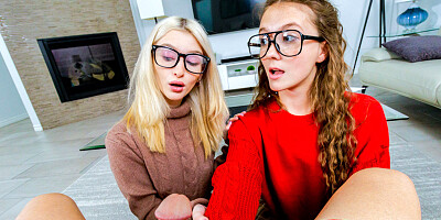 Emma convinced Mira to suck Jay's big cock