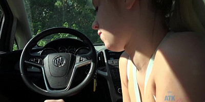 ATK Girlfriends featuring Bailey Brooke's roadhead porn