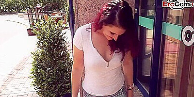 Public Real Date With German Redhead Teen Street Slut P1