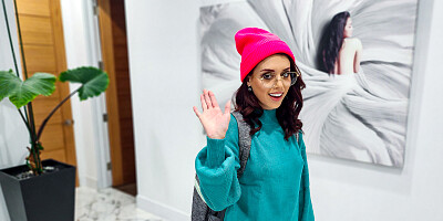 Nerdy chick Lila Love fucks like a dirty slut in POV video