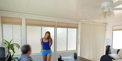 The creditor is fucking the tall and slender blonde