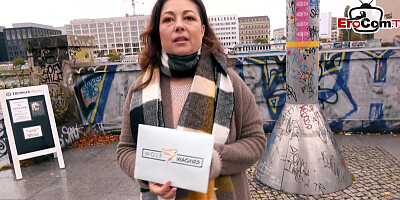 German ugyl housewife picked up from younger guy on street for meet and fuck