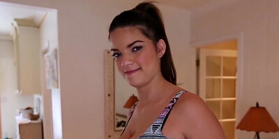 Busty maid Carrie Brooks accepts a horny offer for sex