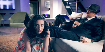 Big cock guy fucked his submissive babes