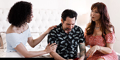 ADULT TIME - MILF Syren De Mer & Alexis Tae Treat Lonely Catfish To Sympathy Fuck! FFM THREESOME!