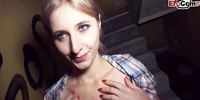 Cute Shy Student Teen Try Outdoor Date With German Pick Up Guy