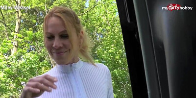 Outdoor porn with adroit Miley Weasel from mydirtyhobby