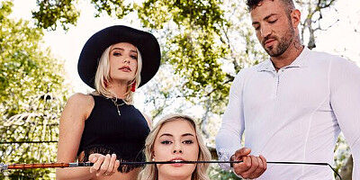 Big cock video with bouncy Kenna James and Amber Moore from Deeper