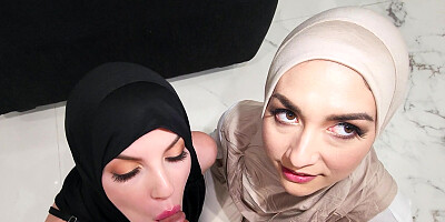 Sweet Fiona Frost with stepmom Isabel Love in a gentle trio sex POV