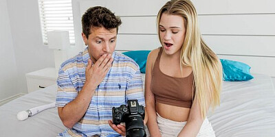 Big-boobed blonde Chloe Rose screwed by two huge boners