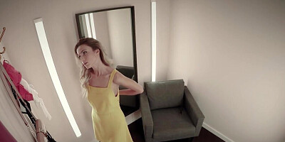 Supermodel Cara Mell masturbates in a lingerie shop