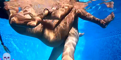 In The Pool And Inside My Pussy A Tasty Creampie