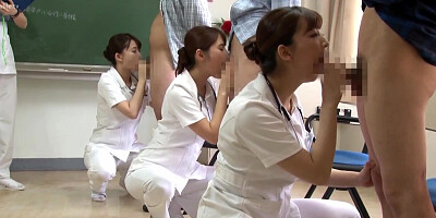 複数ナース看護婦連続クチまんこフェラ抜き精液精子スペルマザーメン汁吐精医療 blowjob semen sperma nurse sex treated doll