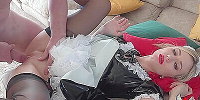 Blonde In Stockings Arranges Hot Role-playing Games With A Guy