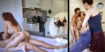 The Hotel Cleaning Lady allowed us to finish fucking even though the checkout time was past (the Hotel Housekeeper is horny too)