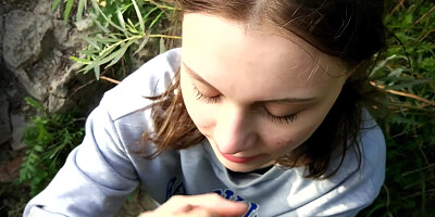 Hiyouth - Russian Slut Make Blowjob Outdoor After Unive