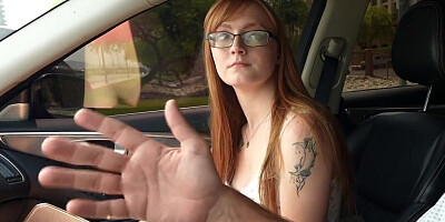 Freckled redhead with natural boobs sucking and riding