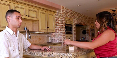 Scandalous MILF Julianna Vega gives her stepson some tips