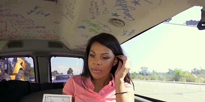 Jay Savage fucking the gorgeous ebony Zoey Reyes in a cab