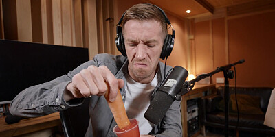 Sex during a recording session with hot blonde Daisy May